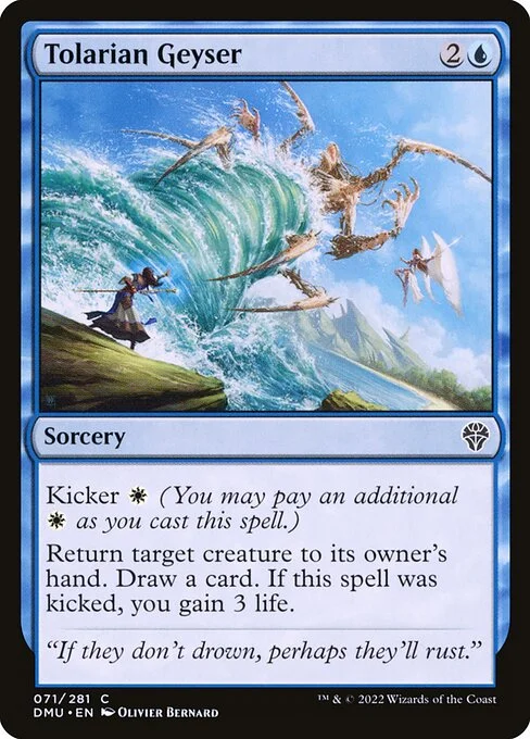 Tolarian Geyser, carta Magic di tipo Sorcery illustrata da Olivier Bernard