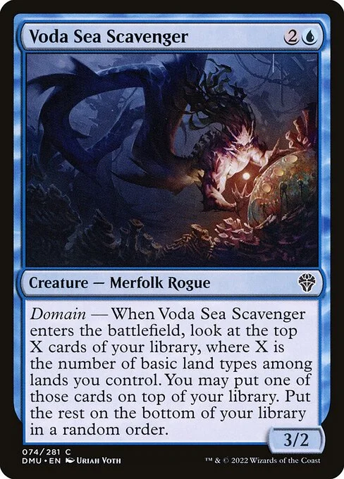 Voda Sea Scavenger, carta Magic di tipo Creature — Merfolk Rogue illustrata da Uriah Voth