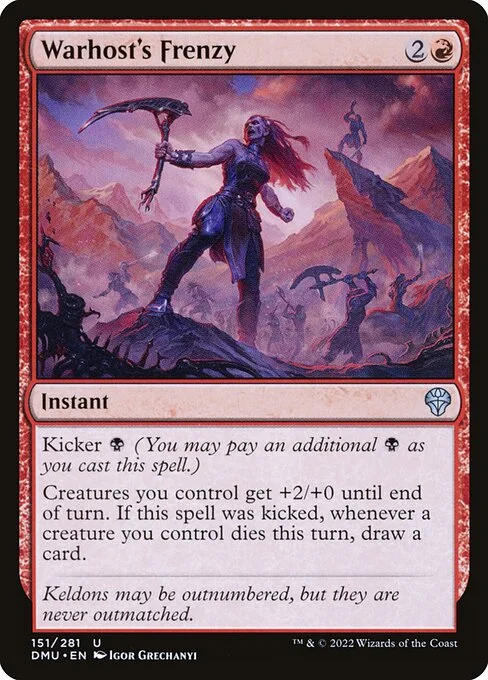 Warhost's Frenzy, carta Magic di tipo Instant illustrata da Igor Grechanyi