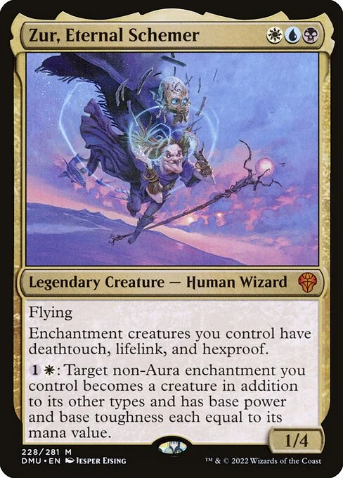 Zur, Eternal Schemer, carta Magic di tipo Legendary Creature — Human Wizard illustrata da Jesper Ejsing