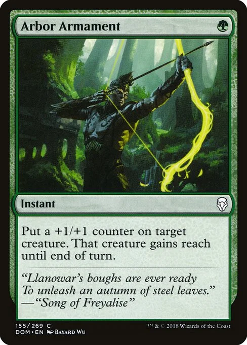 Arbor Armament, carta Magic di tipo Instant illustrata da Bayard Wu
