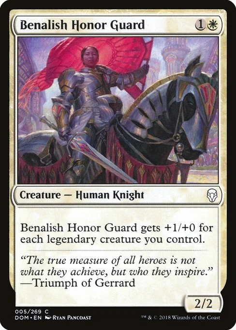Benalish Honor Guard, carta Magic di tipo Creature — Human Knight illustrata da Ryan Pancoast
