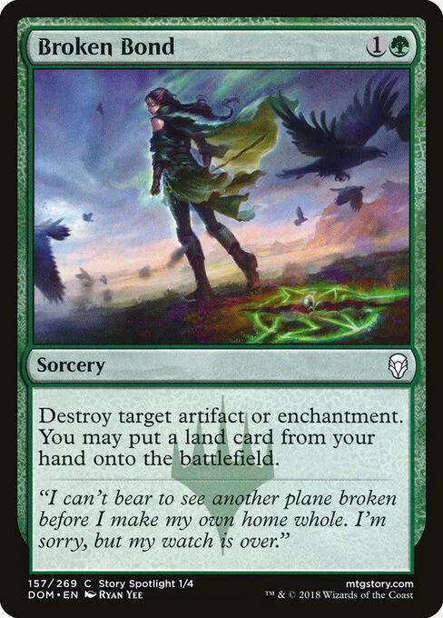 Broken Bond, carta Magic di tipo Sorcery illustrata da Ryan Yee