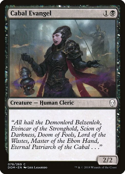 Cabal Evangel, carta Magic di tipo Creature — Human Cleric illustrata da Lius Lasahido