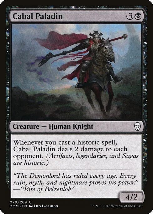 Cabal Paladin, carta Magic di tipo Creature — Human Knight illustrata da Lius Lasahido