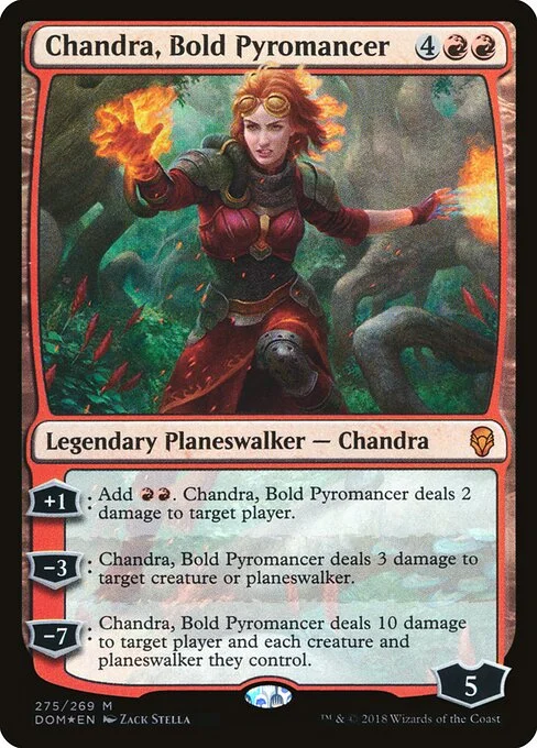 Chandra, Bold Pyromancer, carta Magic di tipo Legendary Planeswalker — Chandra illustrata da Zack Stella