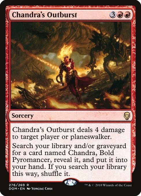 Chandra's Outburst, carta Magic di tipo Sorcery illustrata da Yongjae Choi