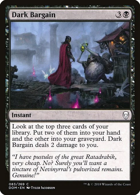 Dark Bargain, carta Magic di tipo Instant illustrata da Tyler Jacobson