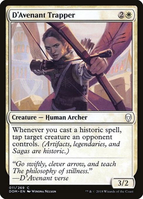 D'Avenant Trapper, carta Magic di tipo Creature — Human Archer illustrata da Winona Nelson