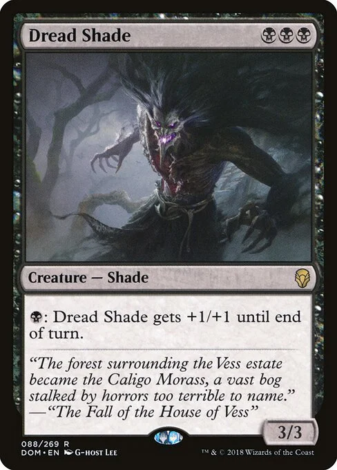 Dread Shade, carta Magic di tipo Creature — Shade illustrata da G-host Lee