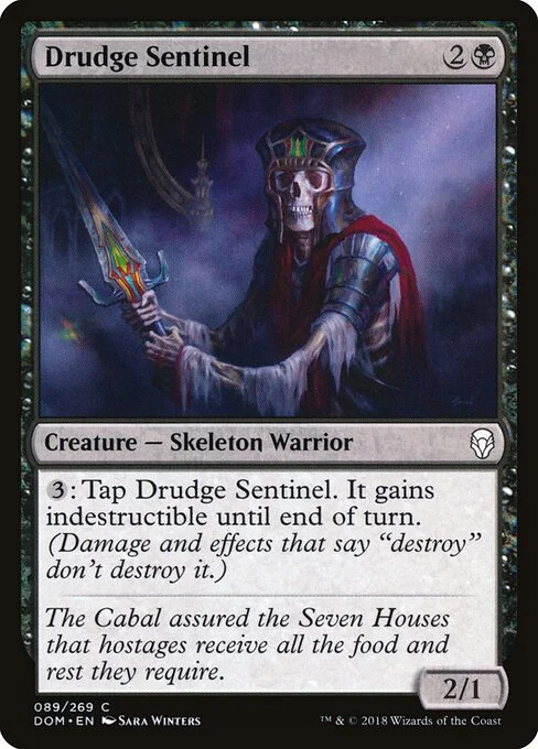 Drudge Sentinel, carta Magic di tipo Creature — Skeleton Warrior illustrata da Sara Winters