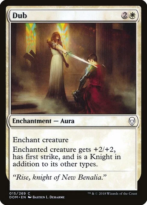 Dub, carta Magic di tipo Enchantment — Aura illustrata da Bastien L. Deharme