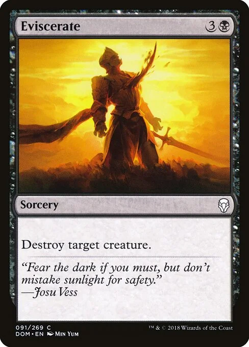 Eviscerate, carta Magic di tipo Sorcery illustrata da Min Yum