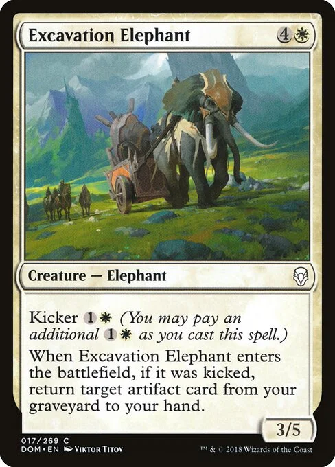 Excavation Elephant, carta Magic di tipo Creature — Elephant illustrata da Viktor Titov