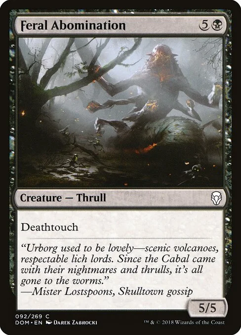Feral Abomination, carta Magic di tipo Creature — Thrull illustrata da Darek Zabrocki