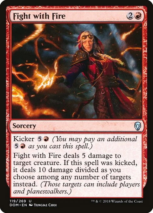 Fight with Fire, carta Magic di tipo Sorcery illustrata da Yongjae Choi