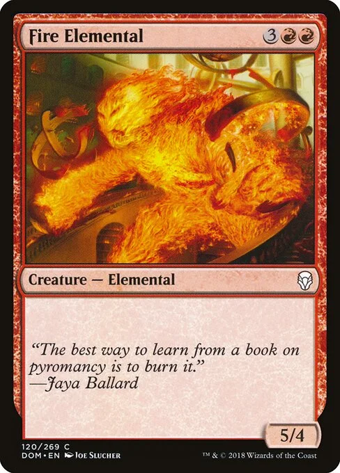 Fire Elemental, carta Magic di tipo Creature — Elemental illustrata da Joe Slucher