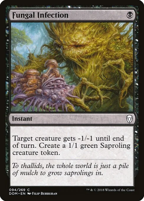 Fungal Infection, carta Magic di tipo Instant illustrata da Filip Burburan