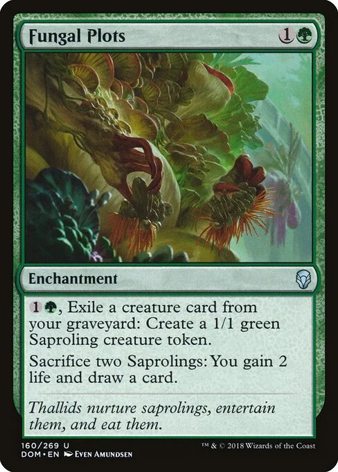 Fungal Plots, carta Magic di tipo Enchantment illustrata da Even Amundsen