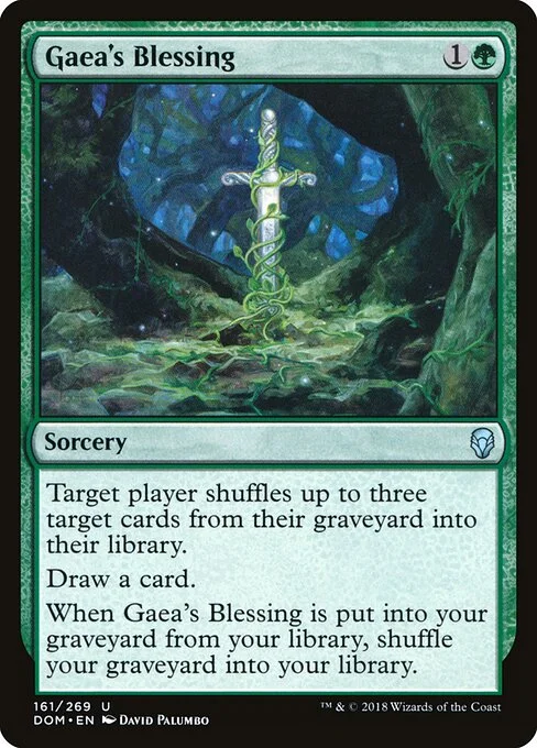 Gaea's Blessing, carta Magic di tipo Sorcery illustrata da David Palumbo