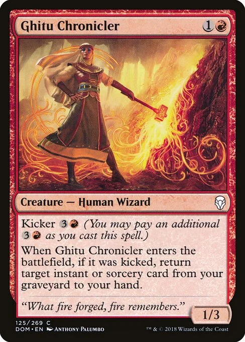 Ghitu Chronicler, carta Magic di tipo Creature — Human Wizard illustrata da Anthony Palumbo