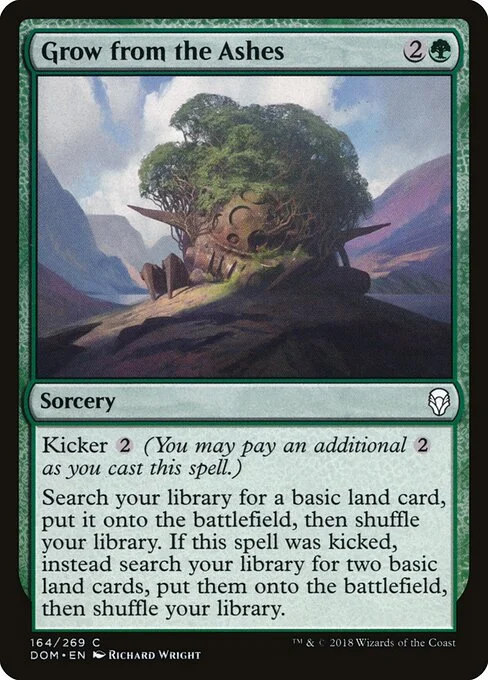 Grow from the Ashes, carta Magic di tipo Sorcery illustrata da Richard Wright
