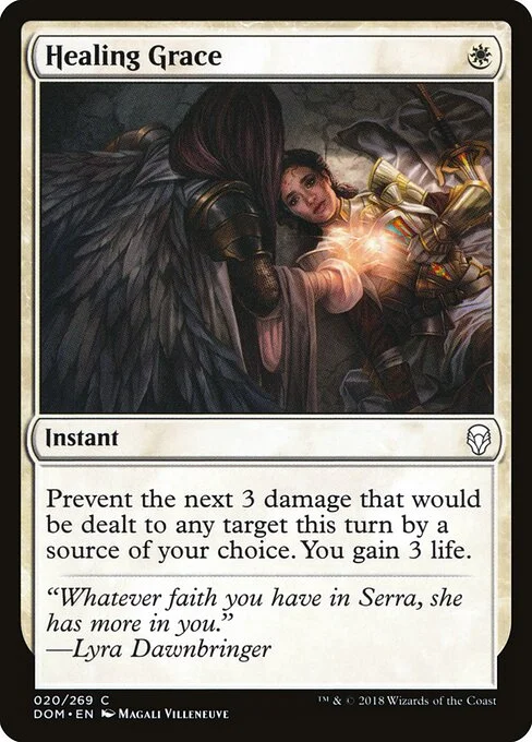 Healing Grace, carta Magic di tipo Instant illustrata da Magali Villeneuve