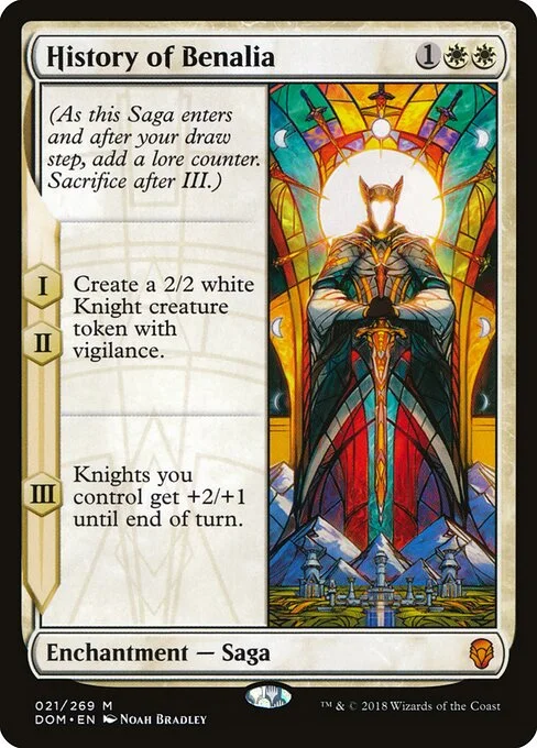 History of Benalia, carta Magic di tipo Enchantment — Saga illustrata da Noah Bradley