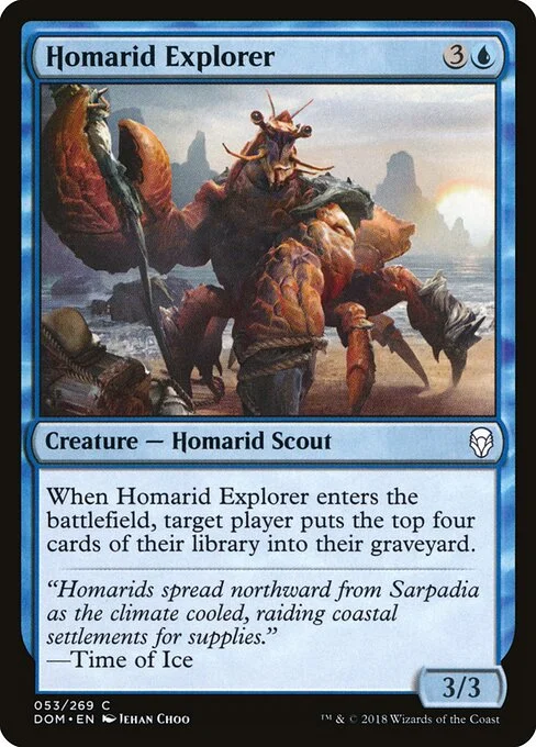 Homarid Explorer, carta Magic di tipo Creature — Homarid Scout illustrata da Jehan Choo