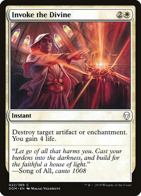 Invoke the Divine, carta Magic di tipo Instant illustrata da Magali Villeneuve