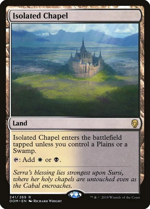 Isolated Chapel, carta Magic di tipo Land illustrata da Richard Wright