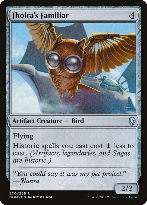 Jhoira's Familiar, carta Magic di tipo Artifact Creature — Bird illustrata da Kev Walker