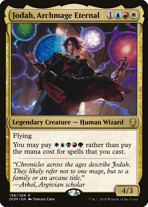 Jodah, Archmage Eternal, carta Magic di tipo Legendary Creature — Human Wizard illustrata da Yongjae Choi