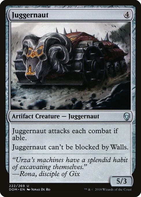 Juggernaut, carta Magic di tipo Artifact Creature — Juggernaut illustrata da Jonas De Ro