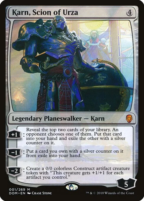 Karn, Scion of Urza, carta Magic di tipo Legendary Planeswalker — Karn illustrata da Chase Stone