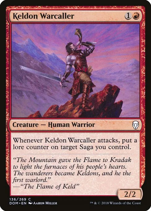Keldon Warcaller, carta Magic di tipo Creature — Human Warrior illustrata da Aaron Miller