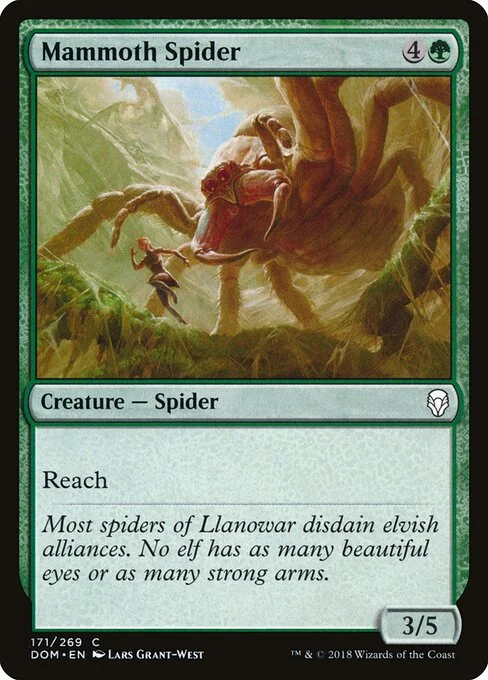Mammoth Spider, carta Magic di tipo Creature — Spider illustrata da Lars Grant-West