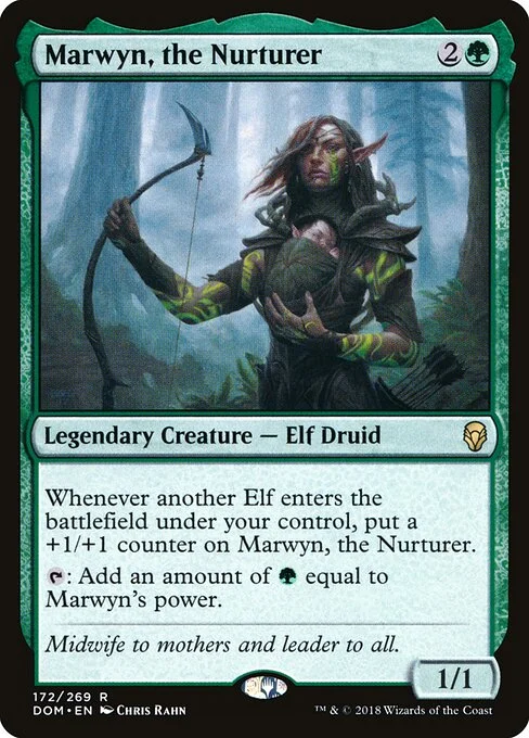 Marwyn, the Nurturer, carta Magic di tipo Legendary Creature — Elf Druid illustrata da Chris Rahn