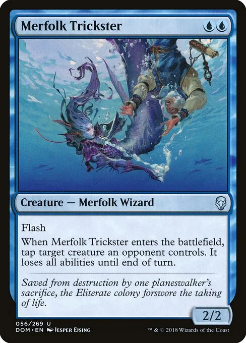 Merfolk Trickster, carta Magic di tipo Creature — Merfolk Wizard illustrata da Jesper Ejsing