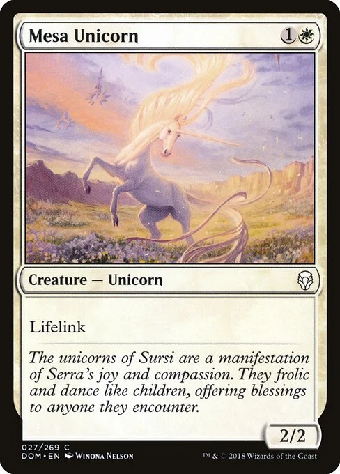 Mesa Unicorn, carta Magic di tipo Creature — Unicorn illustrata da Winona Nelson