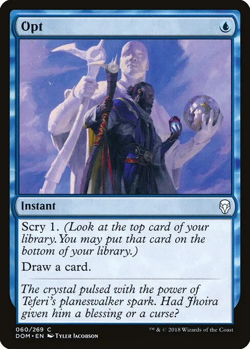 Opt, carta Magic di tipo Instant illustrata da Tyler Jacobson