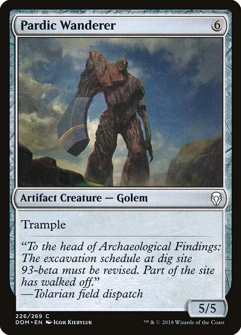 Pardic Wanderer, carta Magic di tipo Artifact Creature — Golem illustrata da Igor Kieryluk