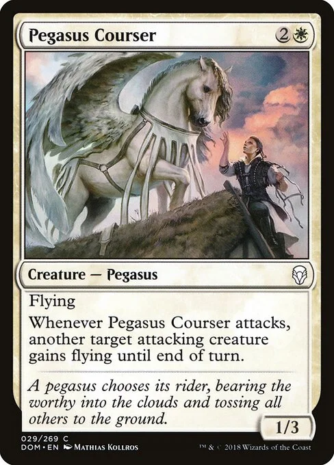 Pegasus Courser, carta Magic di tipo Creature — Pegasus illustrata da Mathias Kollros