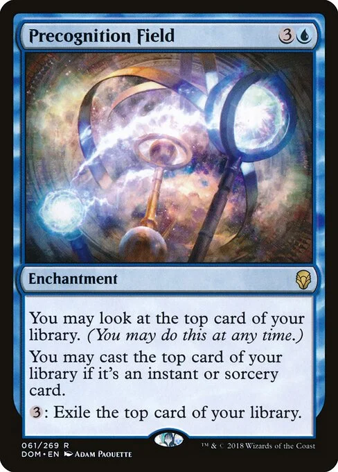 Precognition Field, carta Magic di tipo Enchantment illustrata da Adam Paquette