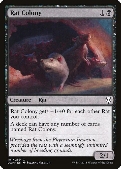 Rat Colony, carta Magic di tipo Creature — Rat illustrata da Suzanne Helmigh