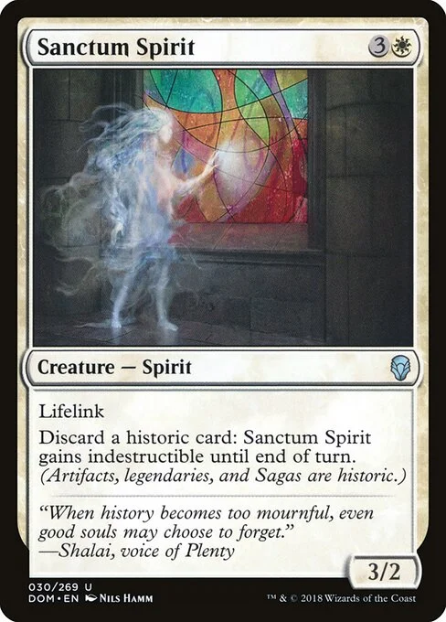 Sanctum Spirit, carta Magic di tipo Creature — Spirit illustrata da Nils Hamm