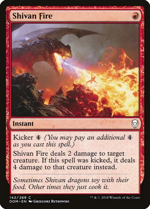 Shivan Fire, carta Magic di tipo Instant illustrata da Grzegorz Rutkowski
