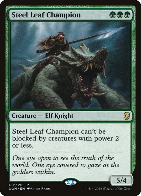 Steel Leaf Champion, carta Magic di tipo Creature — Elf Knight illustrata da Chris Rahn