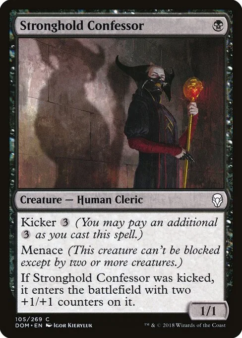 Stronghold Confessor, carta Magic di tipo Creature — Human Cleric illustrata da Igor Kieryluk