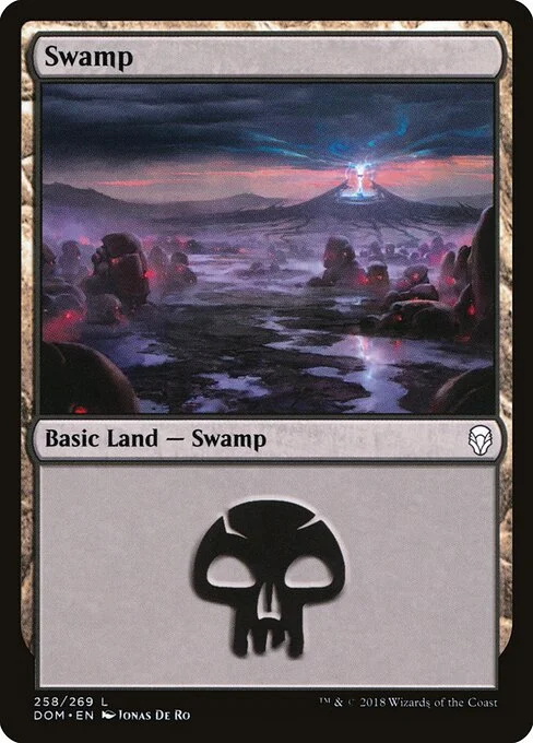 Swamp, carta Magic di tipo Basic Land — Swamp illustrata da Jonas De Ro